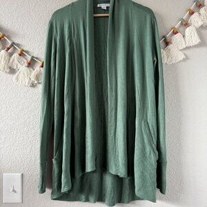 Athleta Pranayama Restore Wrap Nirvana Ultra Soft Open Front Cardigan Green S